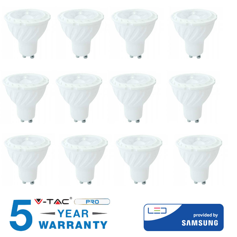 foto del prodotto 12 lampadine led gu10 6 w faretto samsung dimmerabile luce naturale
