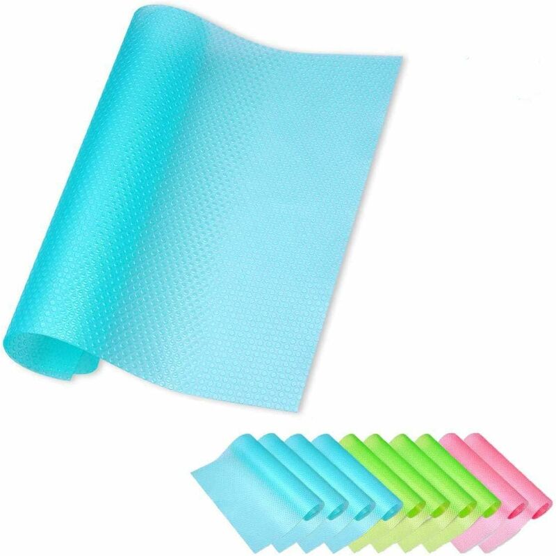 foto del prodotto 12 pcs frigo pad insalata veg liner ripiani freschi tappetino antiscivolo per frigorifero lavabile fai da te armadio tappetino per scarpe tovaglietta