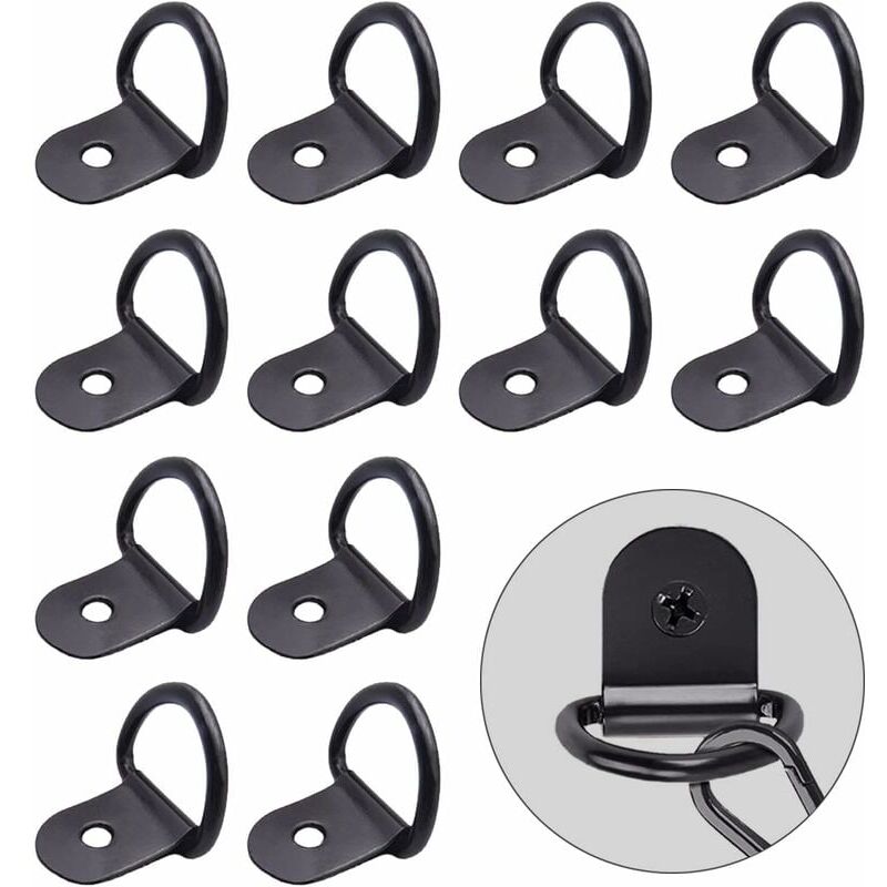 foto del prodotto 12 pezzi anello fisso in acciaio inossidabile anello a d anello fisso per rimorchio fisso anello per moto camion kayak utensili elettrici per auto