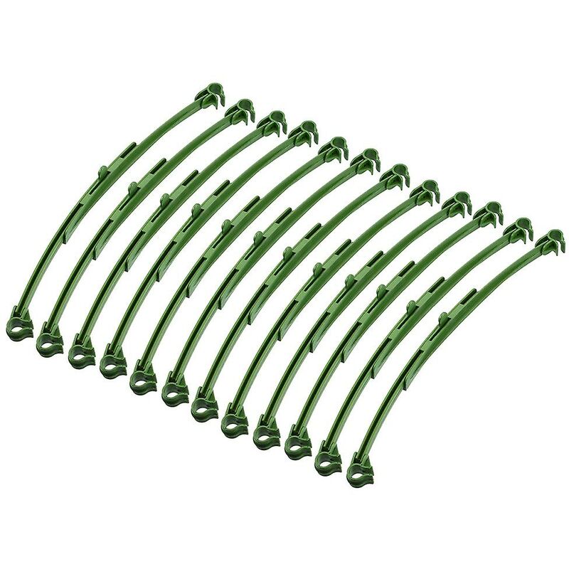 foto del prodotto 12 pezzi di connettore per traliccio di pomodoro e vite per piante espandibili con staffa per palo da giardino verde