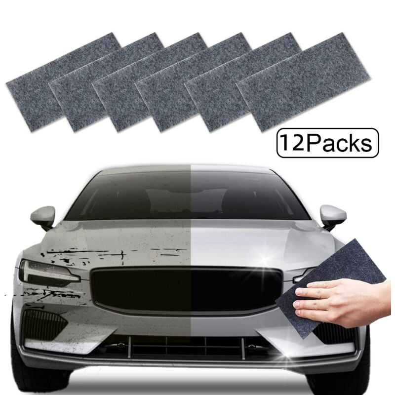 foto del prodotto 12 pezzi di panno per la riparazione dei graffi dell auto, panno nano scintillante, panno nano magico per auto, nuovo bebusingoto