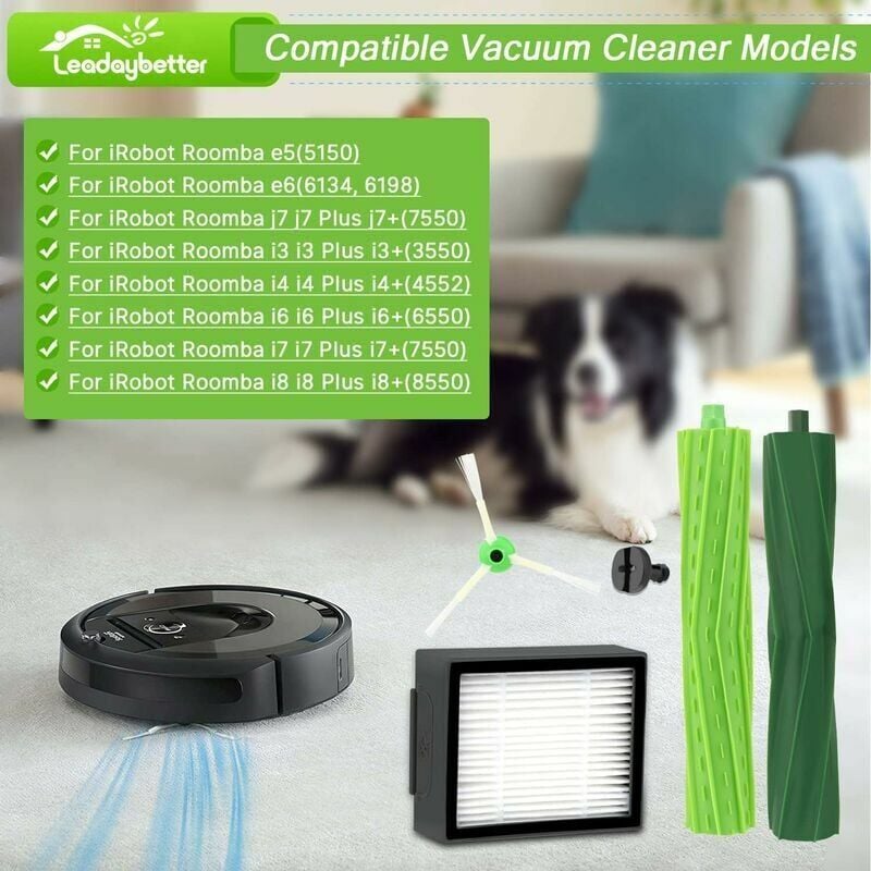 foto del prodotto 12 pezzi di ricambio per irobot roomba e5 e6 i6 i6 i3 i3 i4 i4 i7 i7 i8