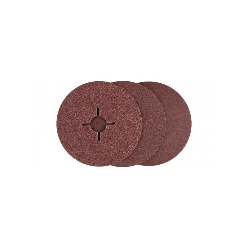 foto del prodotto 12 pezzi fogli abrasivi in fibra bluemetal con fissaggio a staffa 115mm grana 4 x 36 60 100 per smerigiatrice angolare bosch