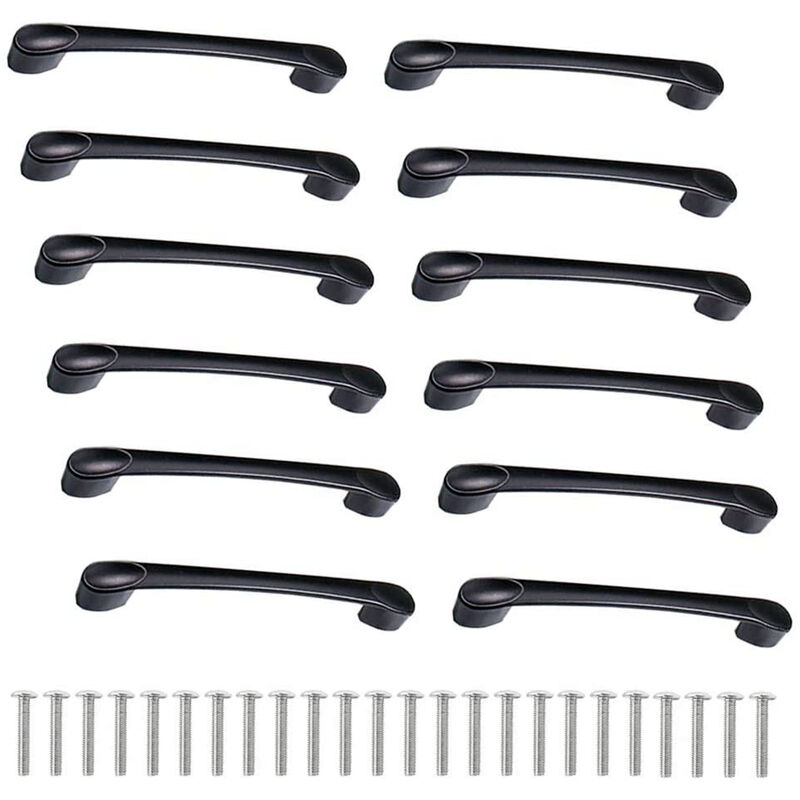 foto del prodotto 12 pezzi maniglia per mobili da cucina 96mm maniglie per armadio in alluminio con viti