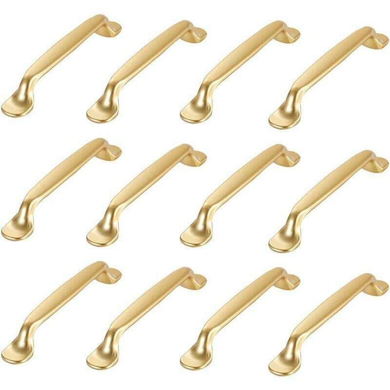 foto del prodotto 12 pezzi maniglie per mobili dorate maniglie per mobili da cucina dorate maniglie per cassetti e armadietti maniglie per cassetti e armadietti da