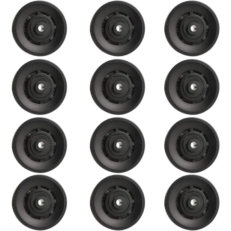 foto del prodotto 12 pezzi puleggia universale con cuscinetto per macchina a cavo, palestra, attrezzatura aggiuntiva per porta da garage 90 mm 