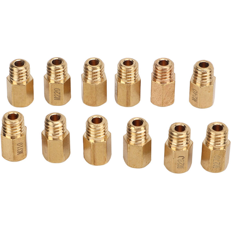foto del prodotto 12 pezzi set kit di ugello a carburatore a getto principale di tipo esagonale sostituzione per mikuni vm tm tmx 210-320 - eosnow
