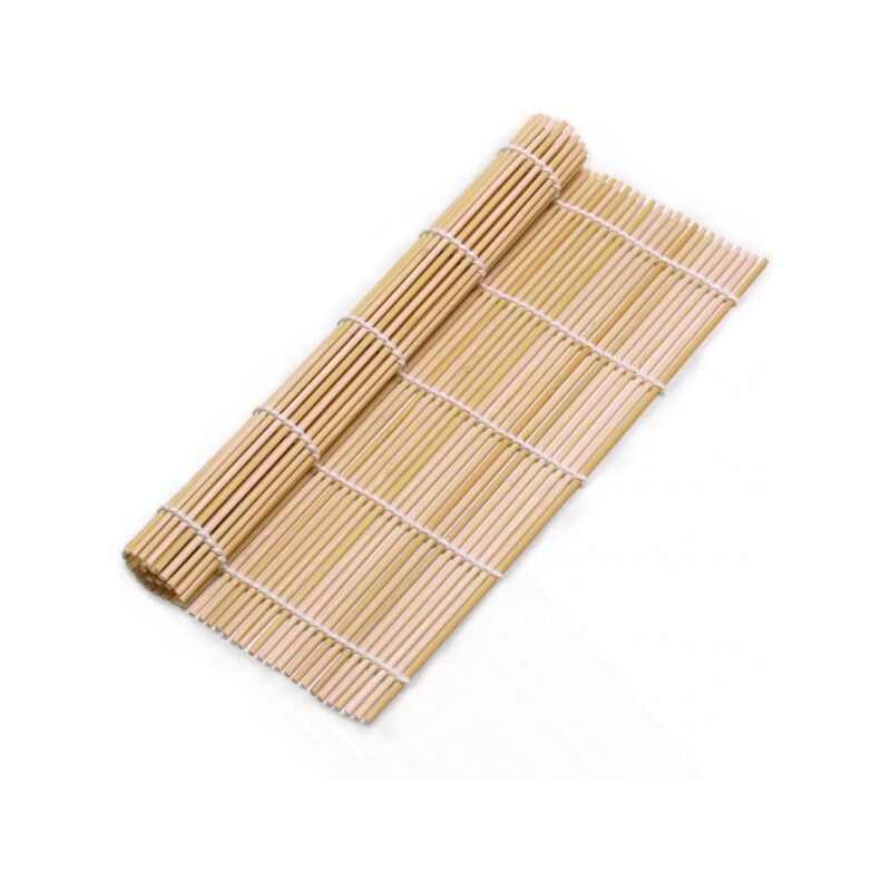 foto del prodotto 12 pz stuoia per sushi tappetino in bamb naturale per arrotolare il sushi 69758