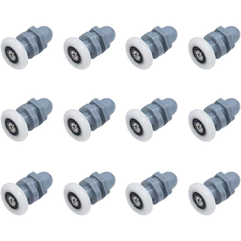 foto del prodotto 12 rulli scorrevoli per porte doccia in plastica resistente, per bagno, in vetro, per parti di ricambio 20 mm - bebusingoto