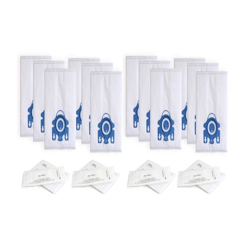 foto del prodotto 12 sacchetti di ricambio per aspirapolvere 4 set di filtri per miele hyclean 3d efficiency gn classic c1 ymyny