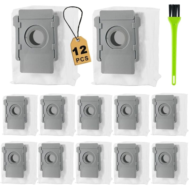 foto del prodotto 12 sacchetti di ricambio per aspirapolvere irobot, sacchetti antipolvere per aspirapolvere roomba i7, i7 , i8, i8 , i3, i3 , i4, i4 , i6, i6 , j7,