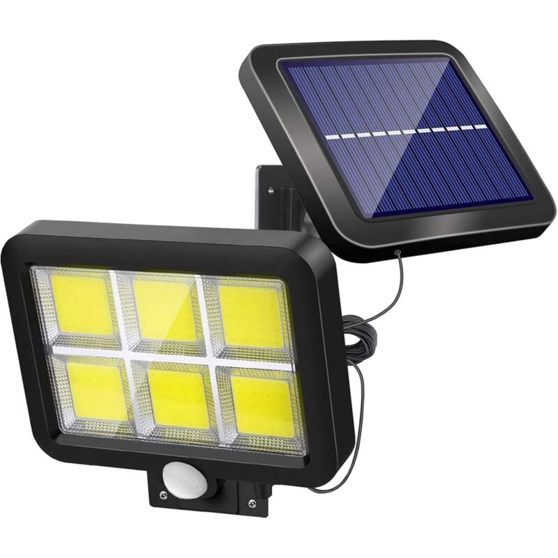 immagine 0 del prodotto 120 led bianchi impermeabili luce solare di sicurezza per giardino, patio e parcheggio potente luce solare per esterni con sensore di movimento