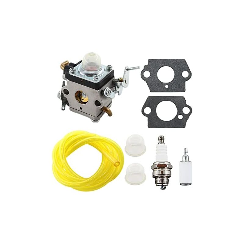 foto del prodotto 122 carburatore con candela tubo flessibile del carburante per husqvarna 122c 122ldx 122lk 22cc 574386701 581734301 filtro del carburante per