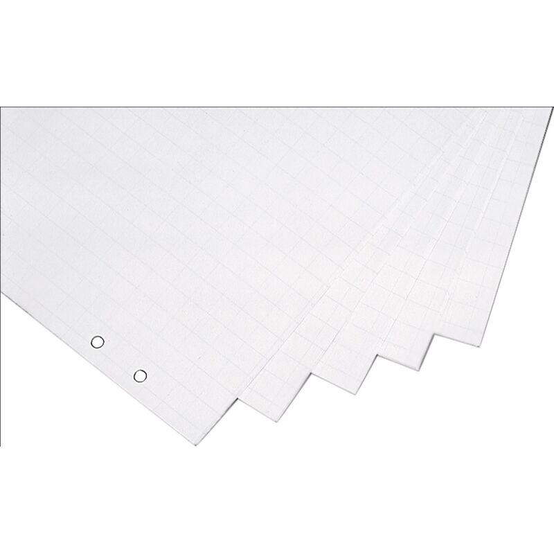 foto del prodotto 1227101 blocco fogli di ricambio per flipchart numero di fogli 100 a quadretti 650 mm x 930 mm bianco magnetoplan