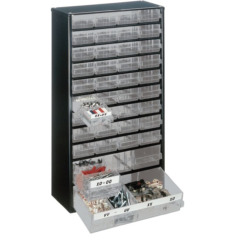 foto del prodotto 1240-123 cassettiera l x l x a 306 x 150 x 552 mm scomparti 40 contenuto 1 pz. - raaco