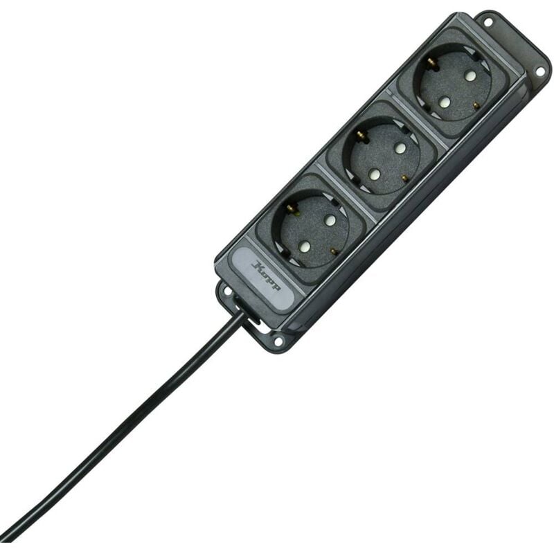 foto del prodotto 127015013 multipresa 3 scomparti antracite schuko 1 pz. kopp