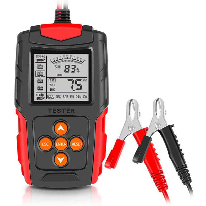 foto del prodotto 12v 24v tester batteria per auto lcd digital battery analyzer strumento diagnostico per carica auto