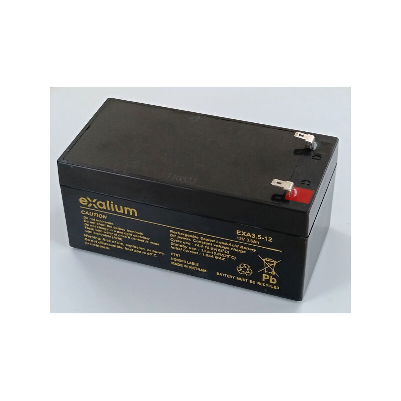 foto del prodotto 12v 3ah exa3.5 12 batteria al piombo exalium