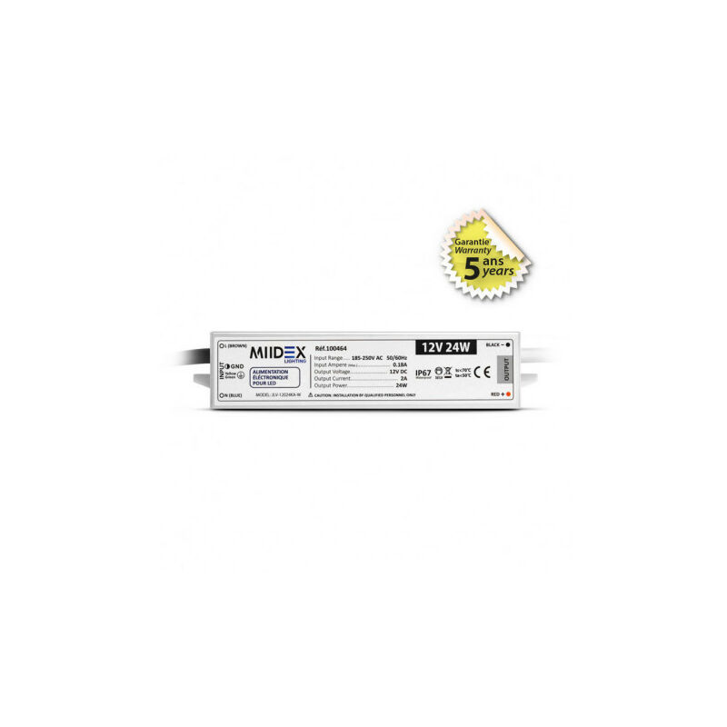foto del prodotto 12v dc 24w ip67 led alimentazione