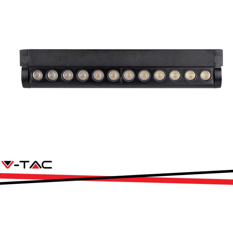 foto del prodotto 12w led magnetico lineare spot light adjustable 3000k corpo nero luce calda