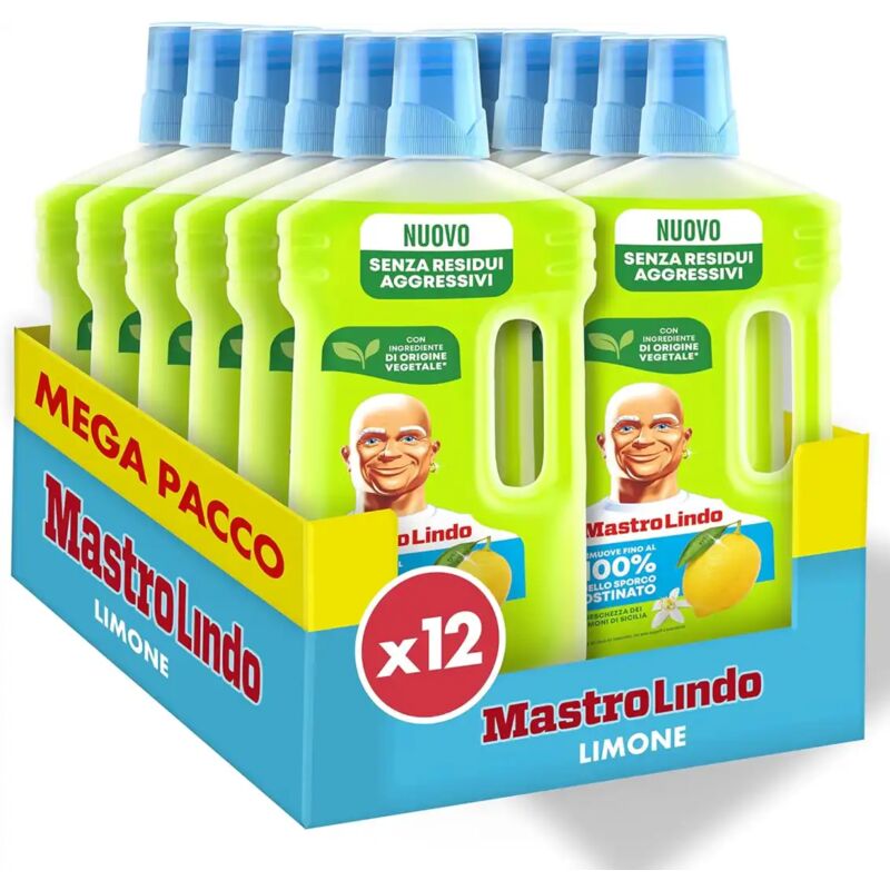 foto del prodotto 12x mastro lindo pavimenti 930ml limoni di sicilia, multiuso e brillantezza