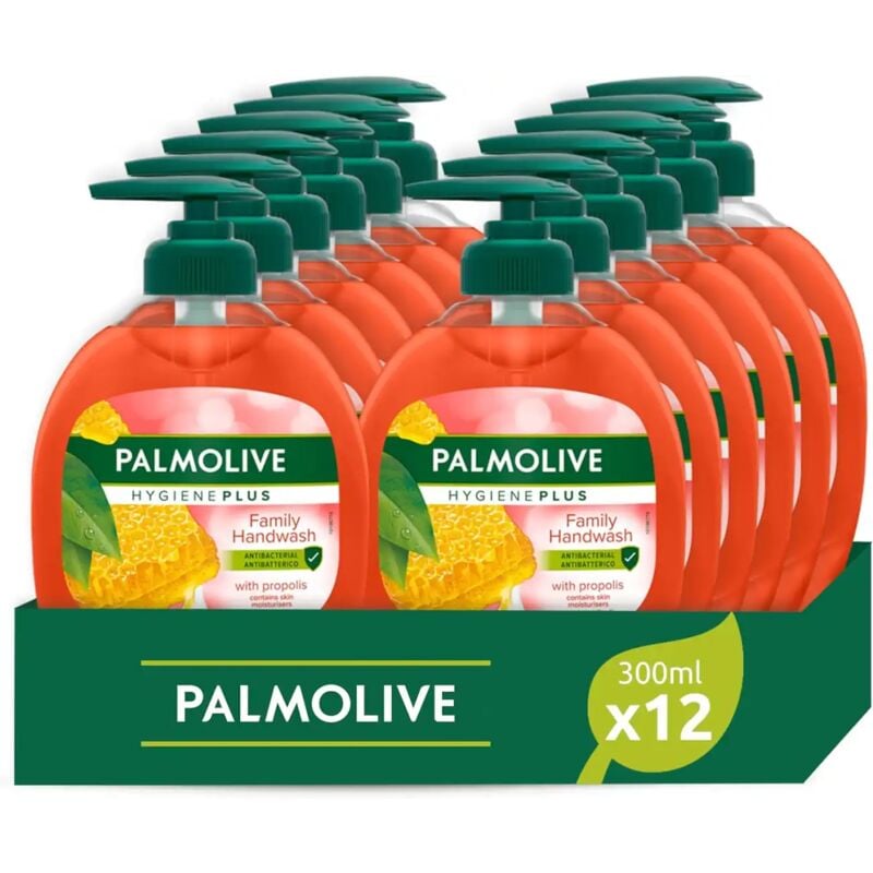 foto del prodotto 12x palmolive sapone liquido mani hygiene plus family con antibatterico 12x300ml