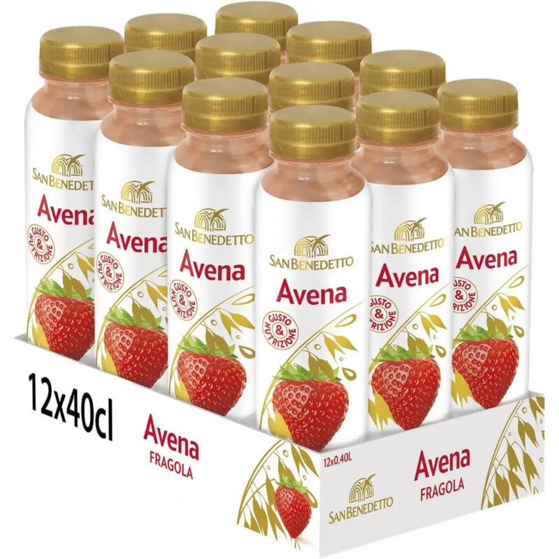 foto del prodotto 12x san benedetto avena fragola 400ml zero zuccheri, con vitamine