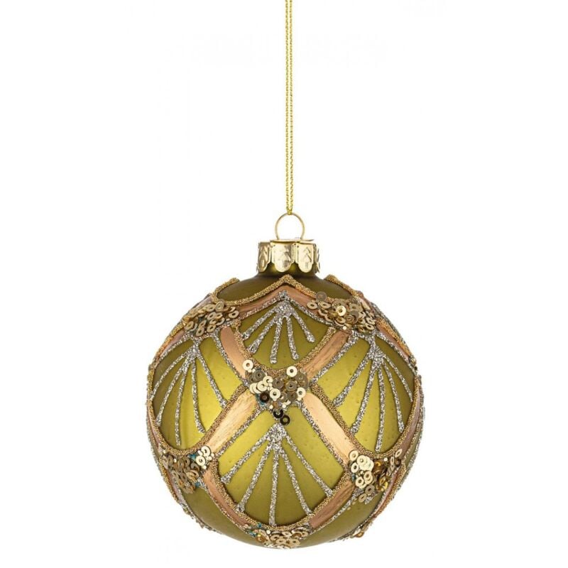foto del prodotto 12x sfera vt lux verde champagne d80