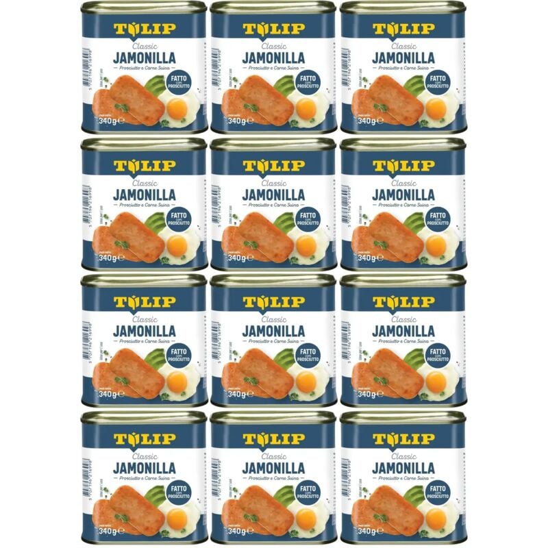 foto del prodotto 12x tulip jamonilla classic 340g carne suina in scatola scorta pratica e gustosa