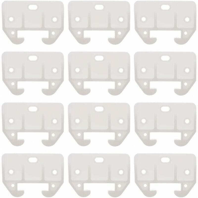 foto del prodotto 13 pezzi di guide per cassetti in plastica bianca, guide per cassettiere, guide per mobili, parti di ricambio per cassettiere, credenze, comodini e