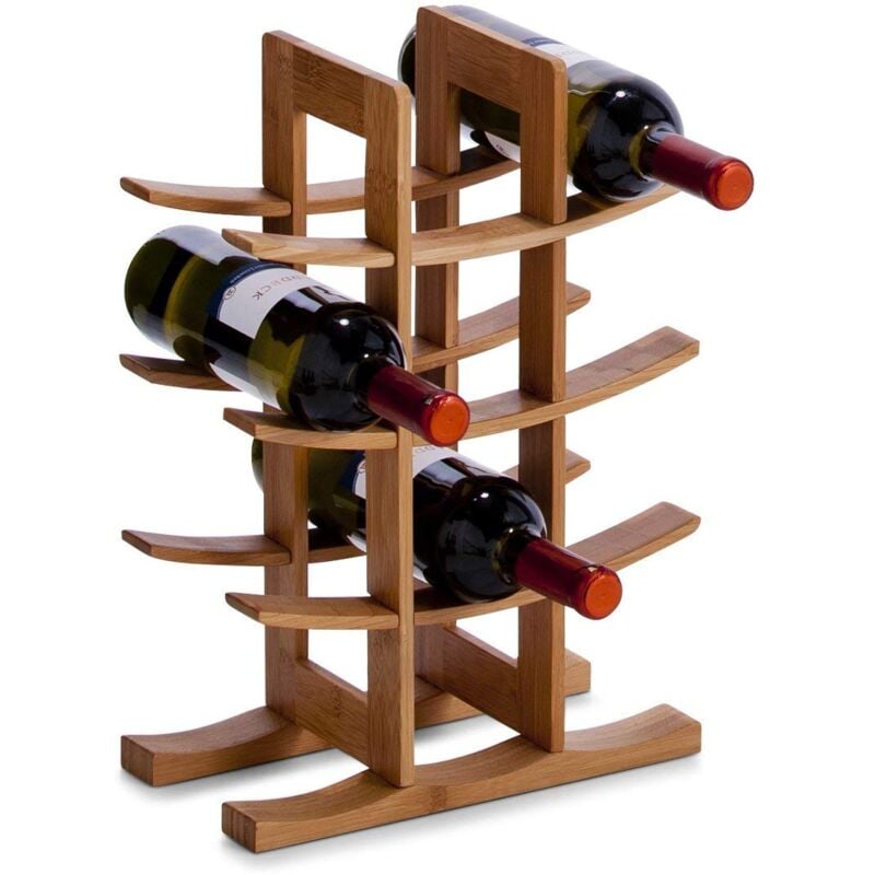 foto del prodotto 13580 portabottiglie di vino, bamb , beige, 30x16x42 cm zeller