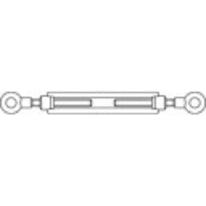 foto del prodotto 136610 tenditore occhiello occhiello m6 acciaio galvanizzato zinco din 1480 1 pz. toolcraft