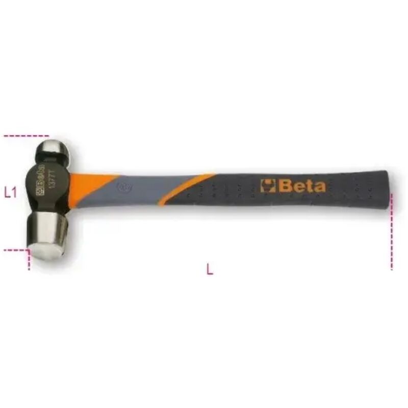 foto del prodotto 1377t martello con testa tonda e penna sferica 900 g beta