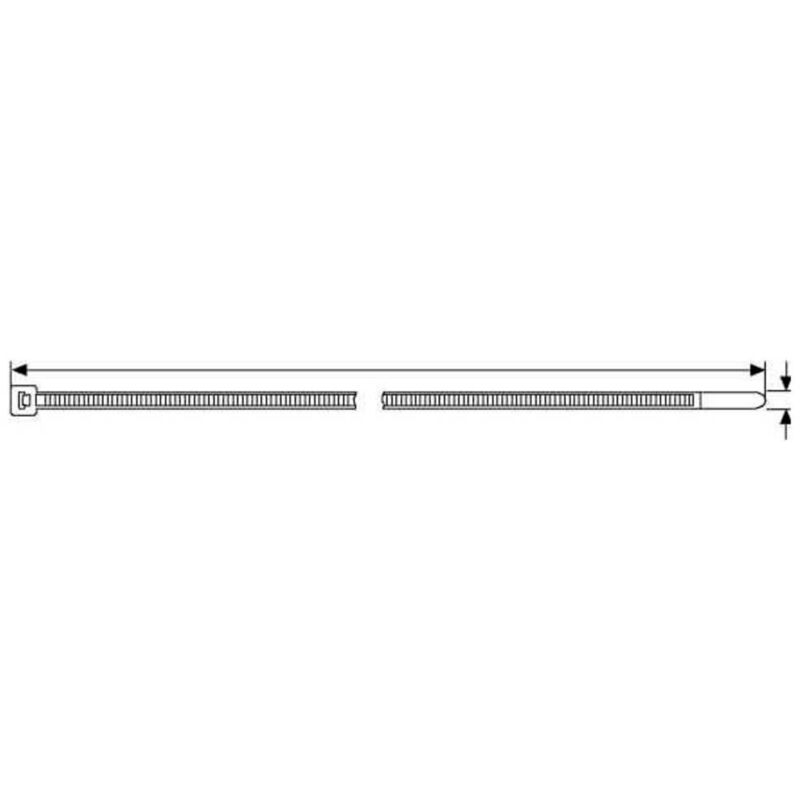 foto del prodotto 138 00033 ub270c b pa66 bk fascetta per cavi 270 mm 4.60 mm nero 100 pz. hellermanntyton