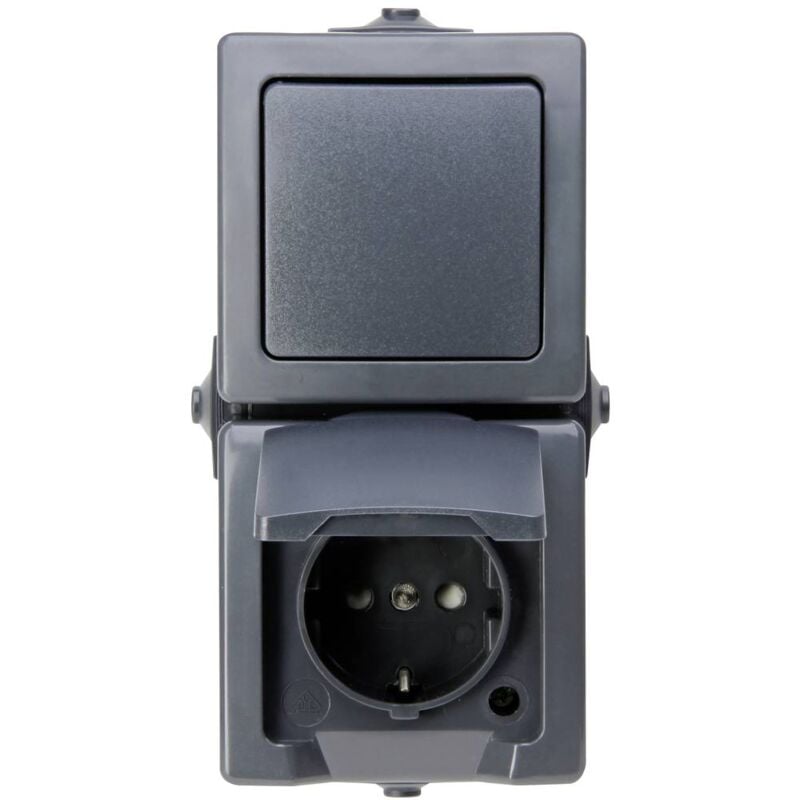 foto del prodotto 138515009 interruttore per ambienti umidi nautic antracite 1 pz. kopp