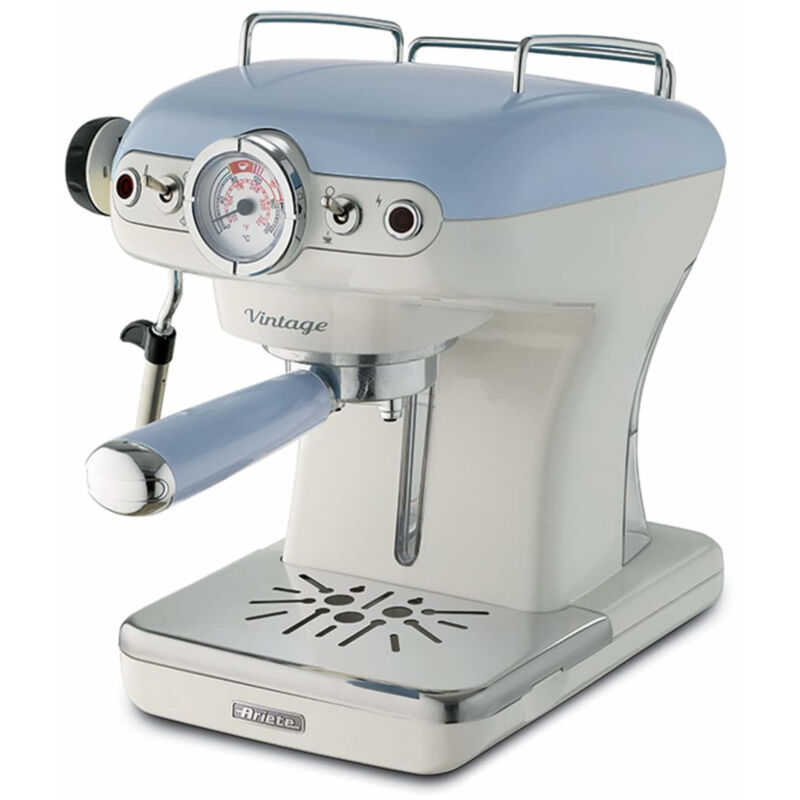 foto del prodotto 1389 macchina caff espresso manuale 15 bar celeste per polvere e cialde ese ariete