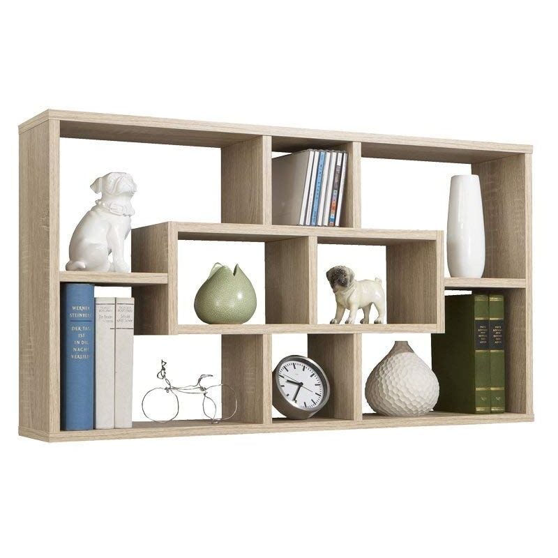 foto del prodotto 13casa liberty b6 libreria a muro. dim 85x16x47,5 h cm. col rovere. mat nobilitato., beige