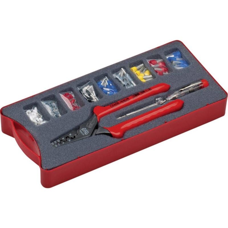 foto del prodotto 143 bis kit per crimpaggio 152 parti boccola 0.5 fino a 16 mm incl. assortimento di capicorda, incl. tester di ten nws