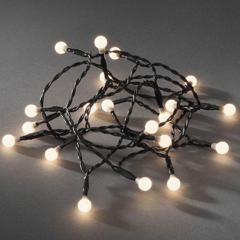foto del prodotto 1491 907 luci led su filo, a batteria, 20 punti luce, timer integrato, colore verde bianco caldo konstsmide