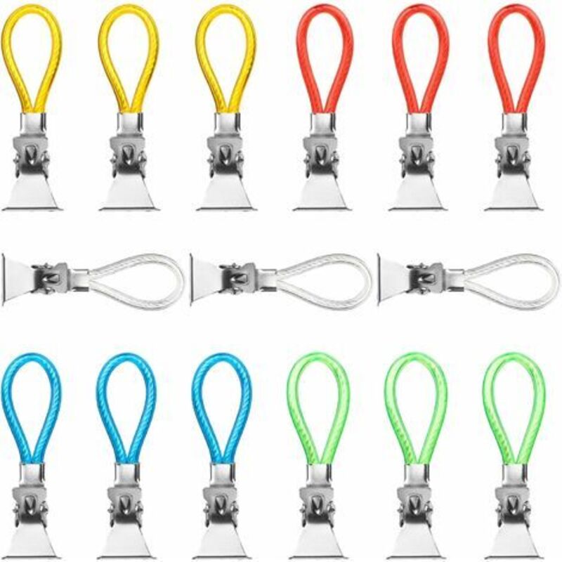 foto del prodotto 15 ganci per strofinacci, porta strofinacci da cucina, clip per strofinacci, gancio per strofinacci, clip per strofinacci in metallo, clip per