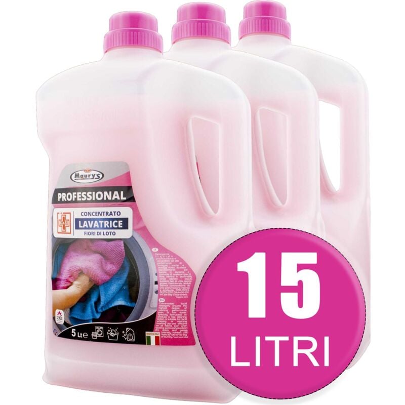 foto del prodotto 15 lt maury's professional lavatrice fiori di loto in confezioni da 3x5 lt