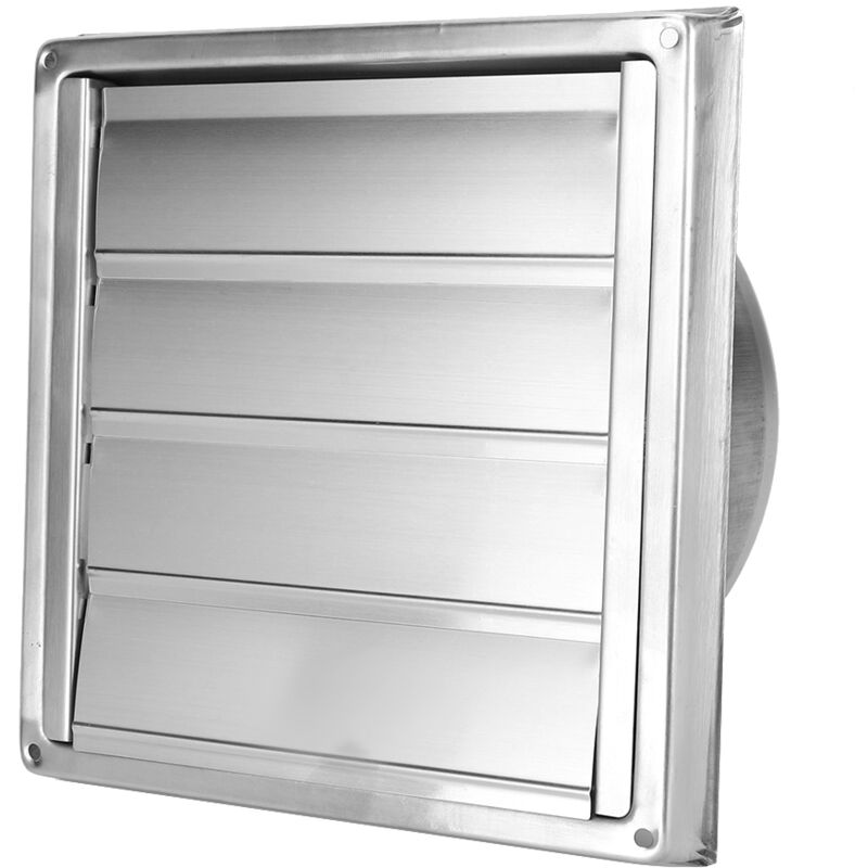 foto del prodotto 150 mm, cappa aspirante quadrata mobile in acciaio inox per montaggio a parete, con alette attive, adatta per cucina ej.life