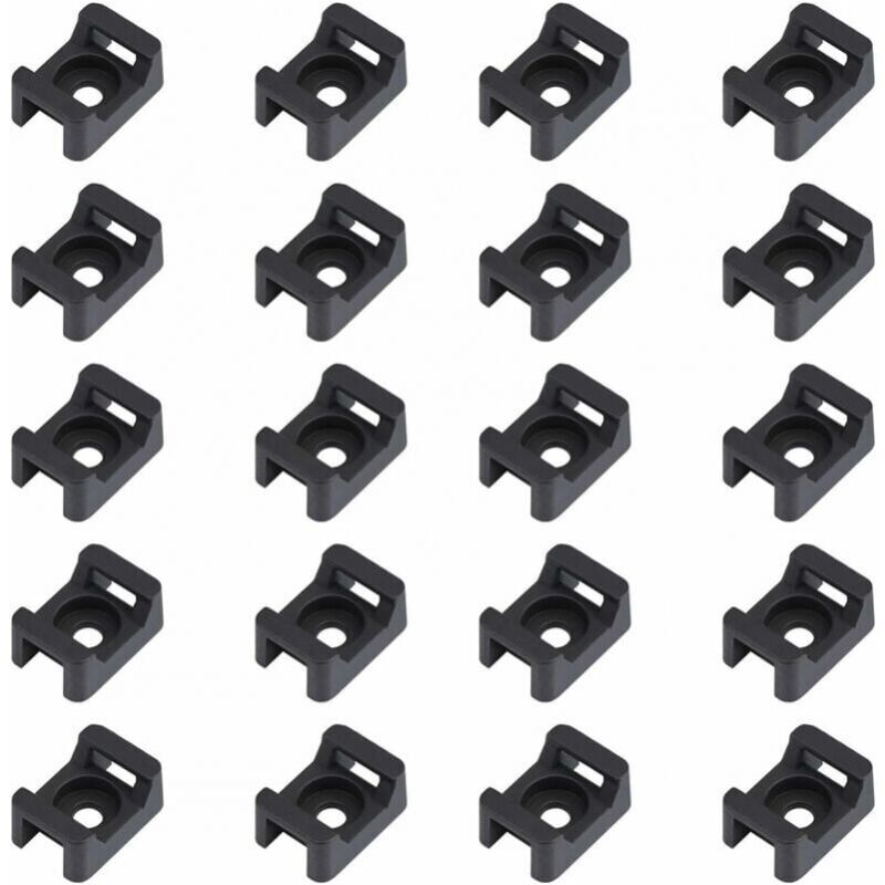 foto del prodotto 150 supporti per fascette stringicavo 23 mm x 16 mm neri