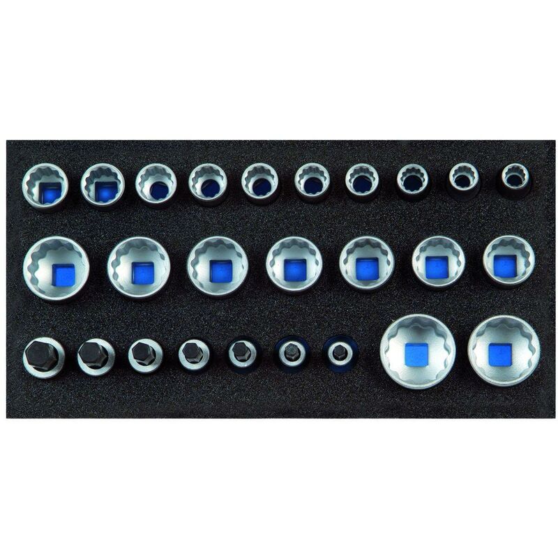 foto del prodotto 1500 ct1 d 19 set di inserti per chiavi a bussola 1 2 , profilo ud, in modulo check tool