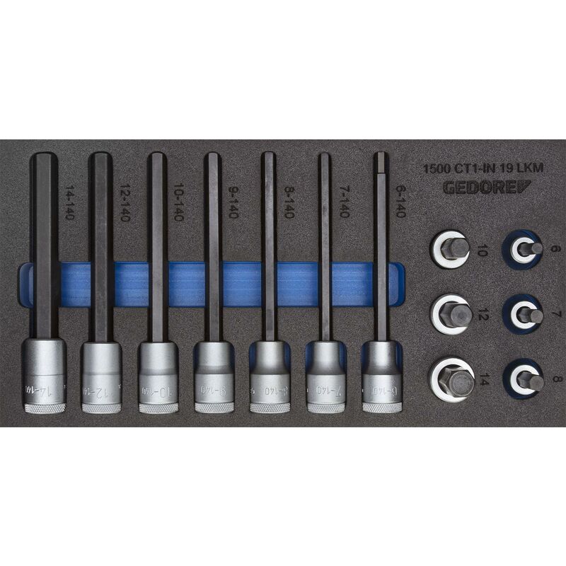 foto del prodotto 1500 ct1 in 19 lkm set di inserti per cacciavite 1 2 in modulo check tool
