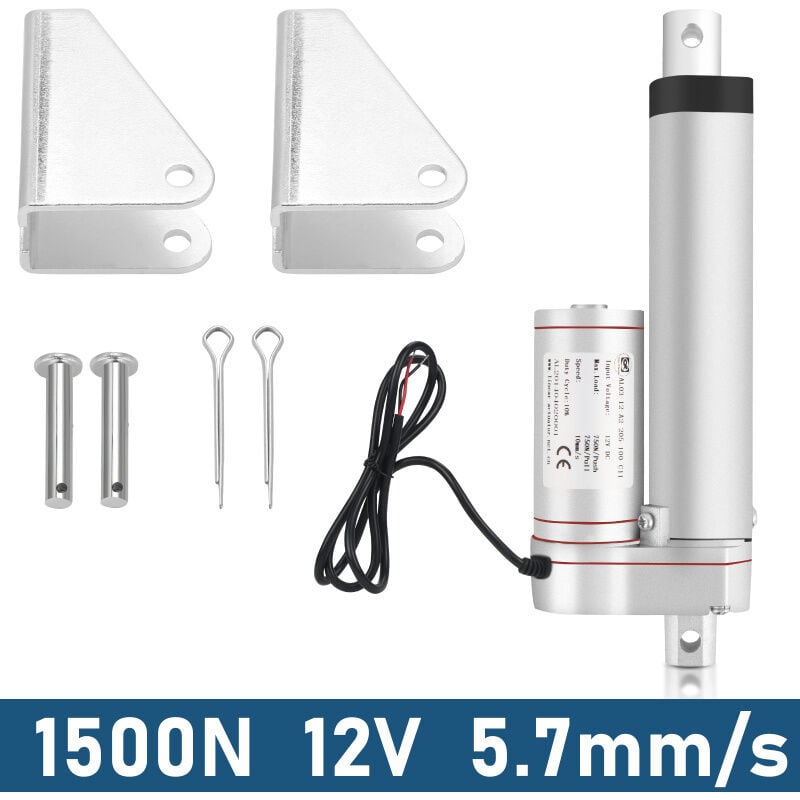 foto del prodotto 1500n attuatore a motore lineare attuatore elettrico verin 400mm dc 12v swanew