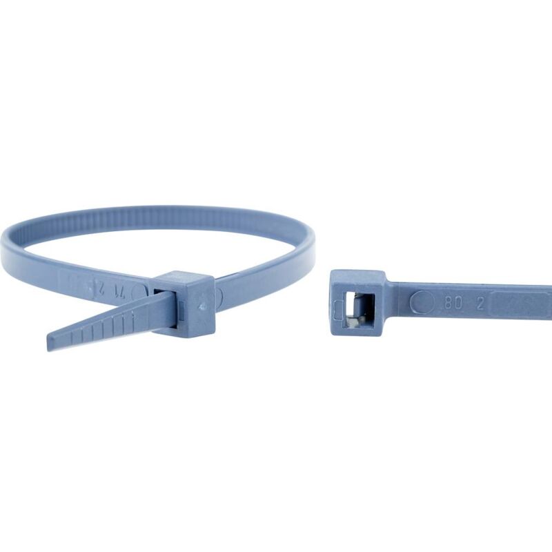 foto del prodotto 150226671 fascetta per cavi 370 mm 4.80 mm blu rilevabile 100 pz. wkk