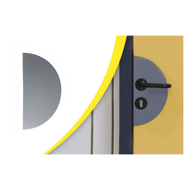 foto del prodotto 150x300 mm adesivo clf s1 m2 piastra di spinta interna a mezzaluna antibatterica nero 630042n wattelez