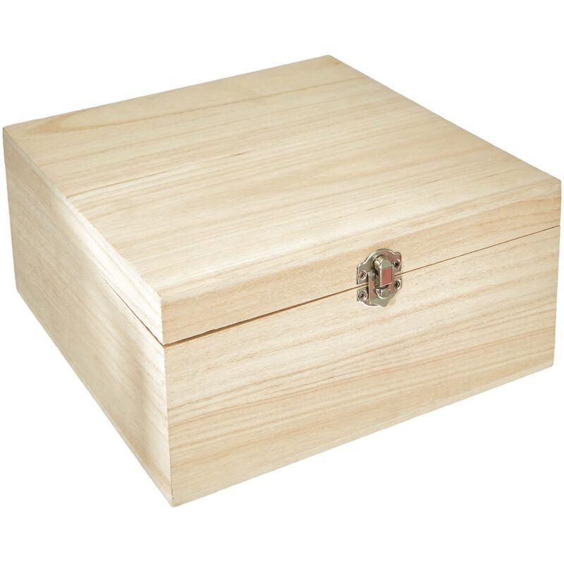 foto del prodotto 15126 scatola portaoggetti, legno, beige, 23x23x10.5 cm zeller
