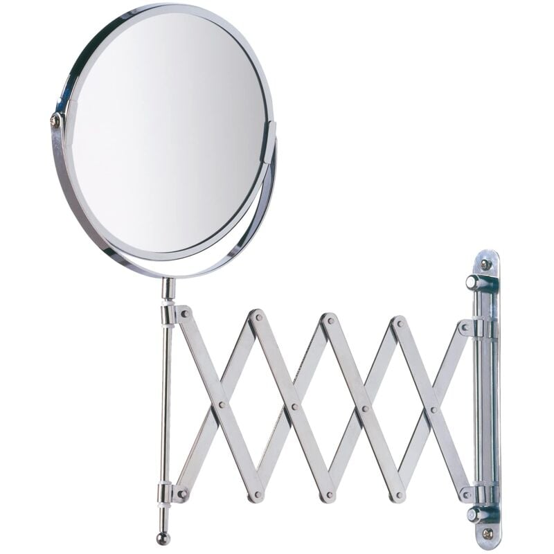 foto del prodotto 15165100 specchio cosmetico da parete telescopico exclusiv, acciaio, materiale plastico, 19 x 38,5 x 50 cm, cromo wenko